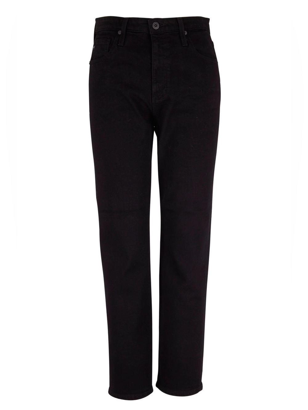 Ag Adriano Goldschmied High-rise Black Straight-Leg Jeans
